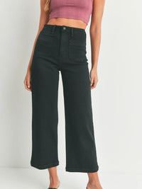 Meredith Wide Leg Black Jeans