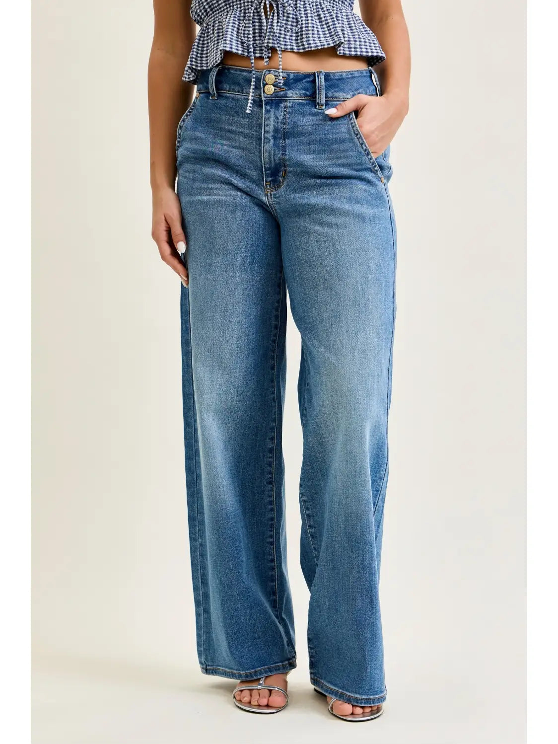 Judy Blue| HW Column Trouser Jeans Short