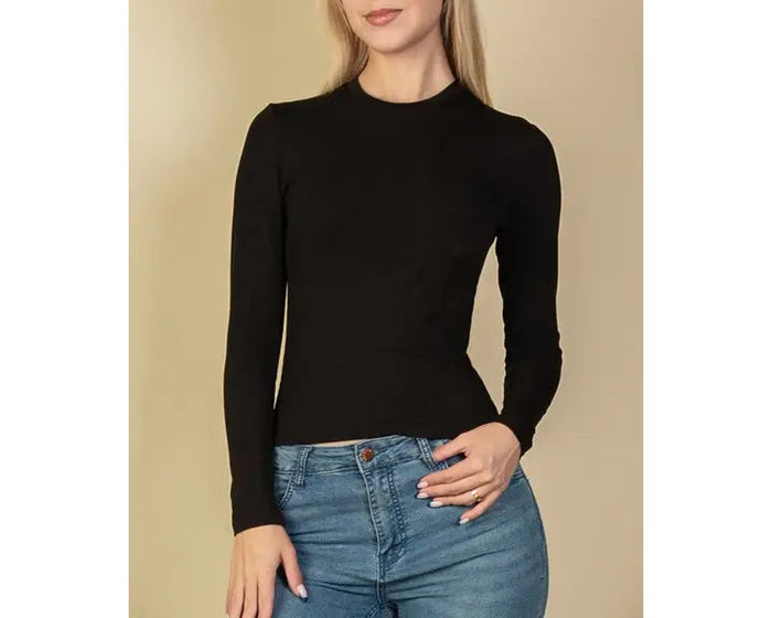 Rachel Ribbed Long Sleeve Top