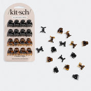 Black & Tortoise 16pc Micro Clip Set