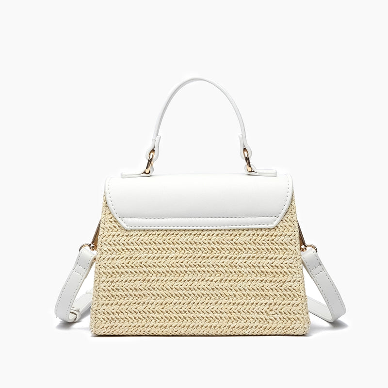 Sunny Straw Overflap Crossbody Bag