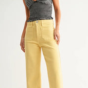 Meredith Wide Leg Lt Yellow Jeans