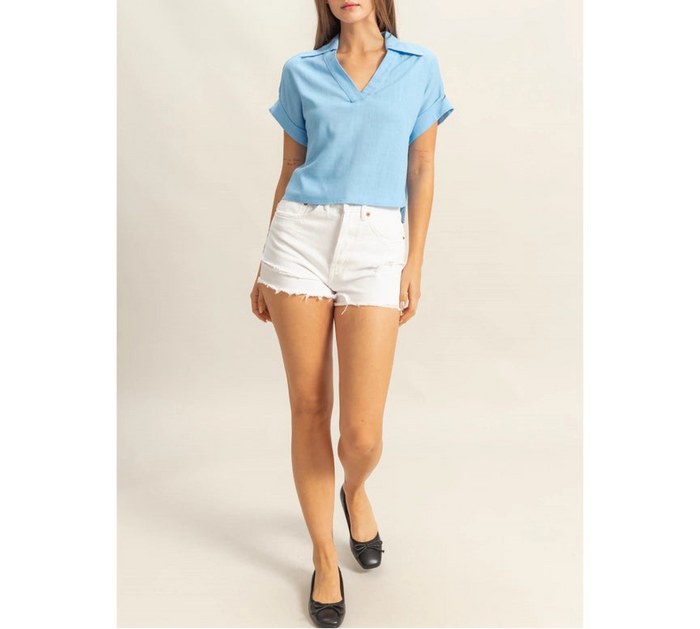 Adeline Linen Crop Top