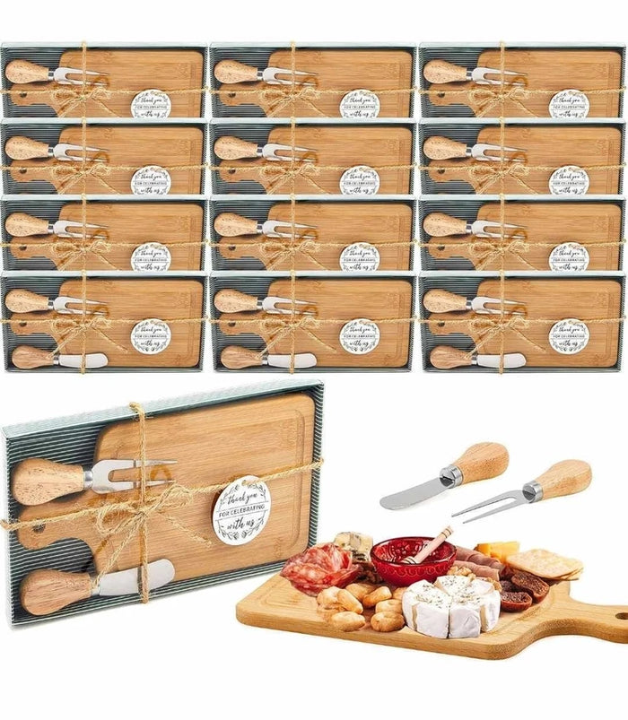 Bamboo Cheese Board Gift Set Rectangle