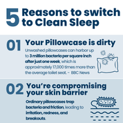 Clean Sleep Pillowcase Silver