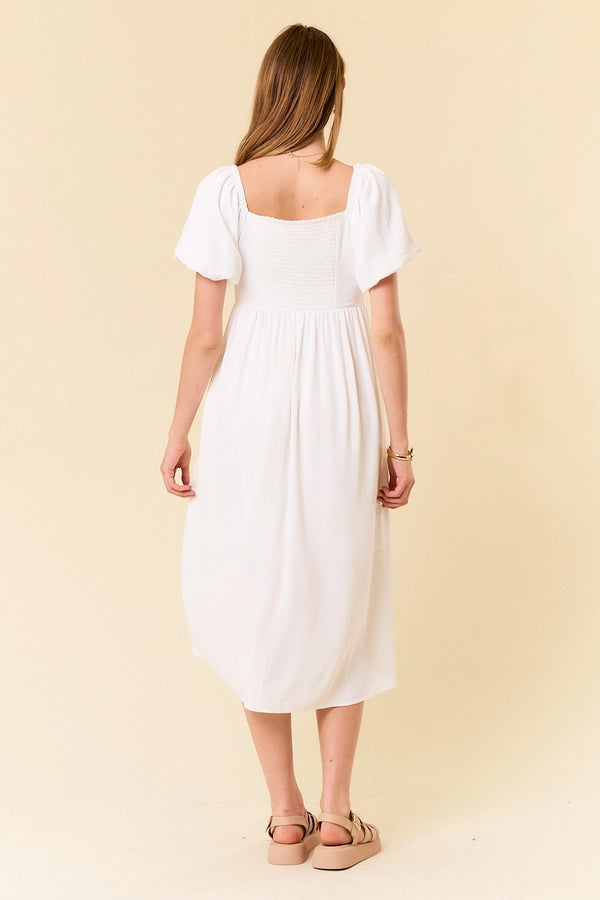 Sally Sweetheart Neckline Midi Dress