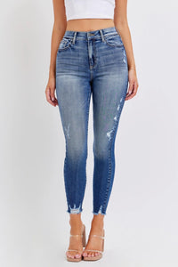 Hr Stretch Skinny Frayed Hem Jean