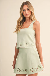 The Elara Eyelet Knit Set