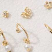 Butterfly Flower 10pc Earring Set