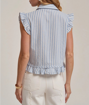 Harbor Stripe Peplum Top