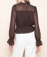 The Tulle Mock Neck Top