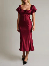 Maren Satin Midi Dress