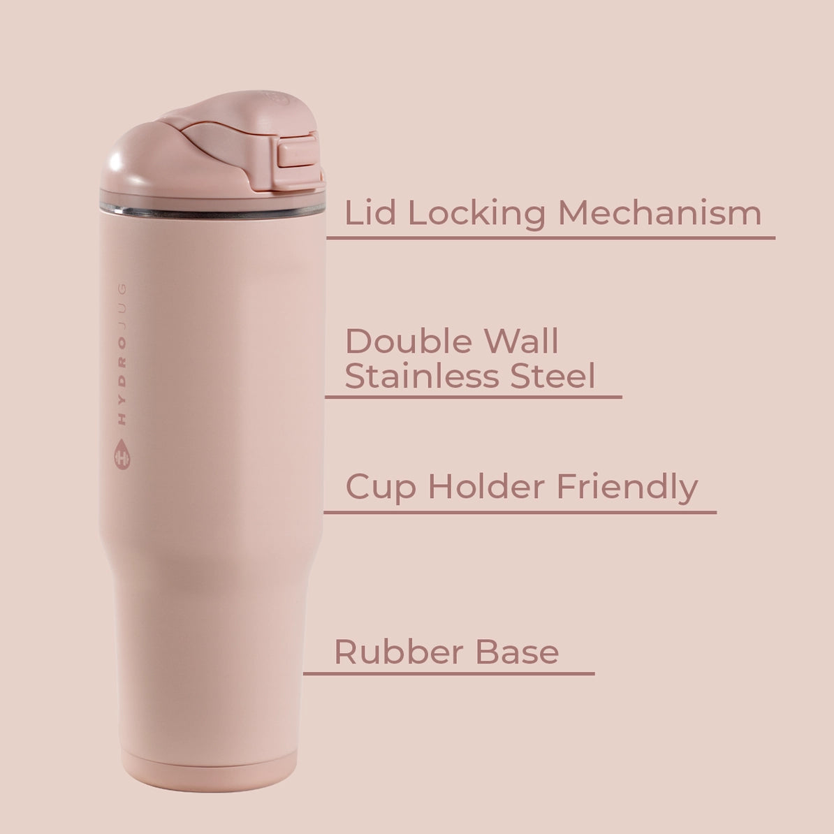 HydroJug 32oz Dusty Rose Ease2o