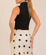 The Remi Pointed Hem Top Black