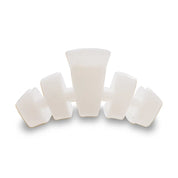 Small Classic Hair Clip Coconut White