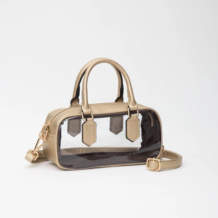 Alivia Gold Clear Crossbody Bag