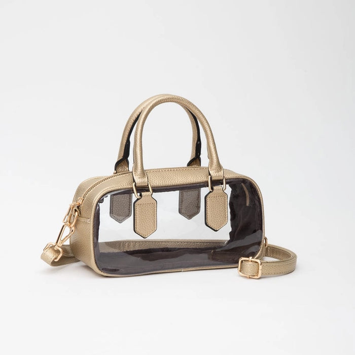 Alivia Gold Clear Crossbody Bag