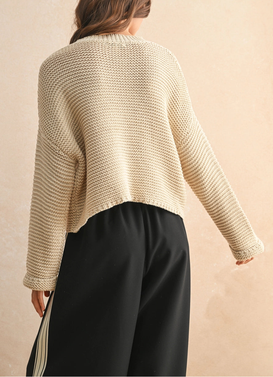 Trisha Cream Knitted Sweater
