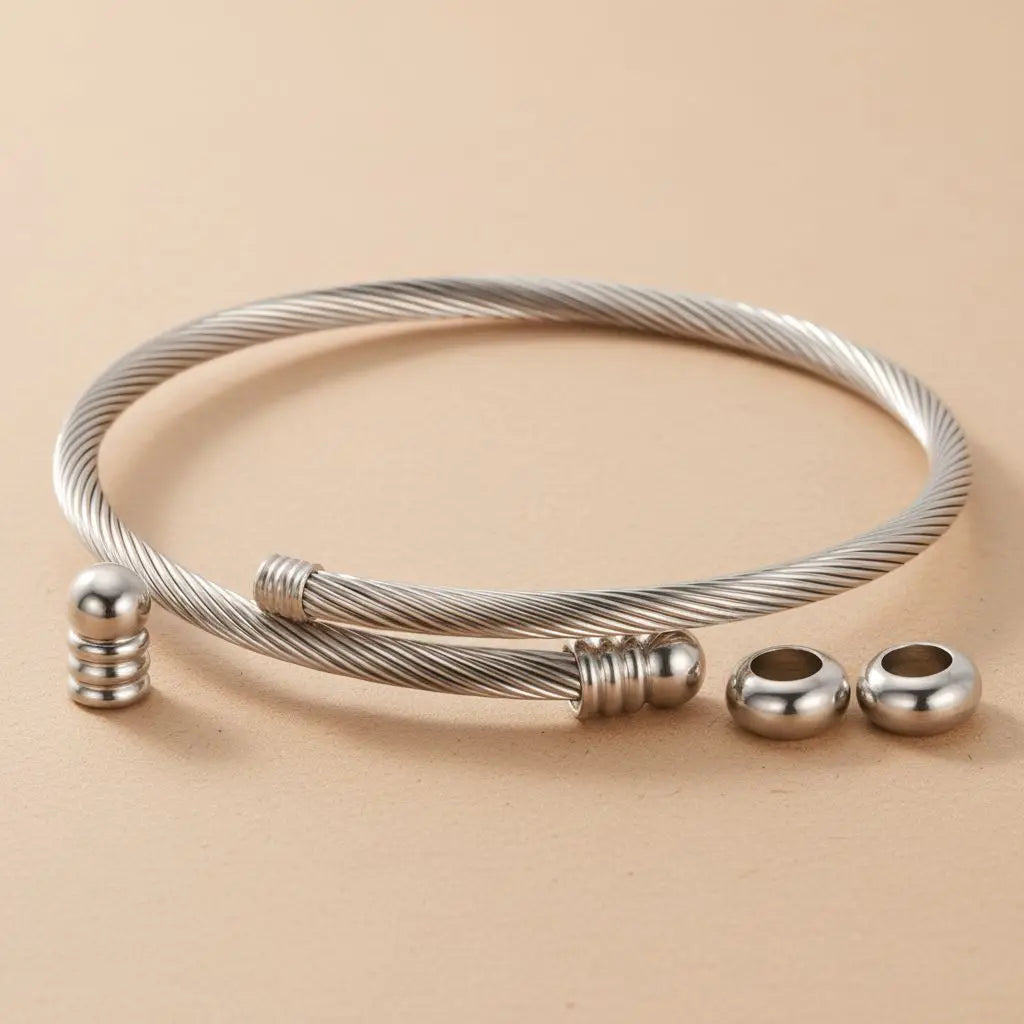 Mila Steel Grey Wire Bracelet