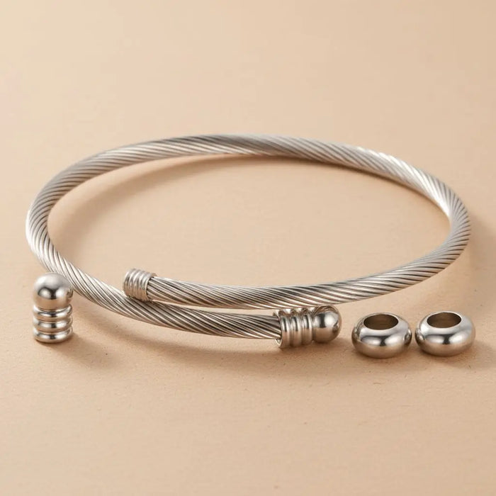 Mila Steel Grey Wire Bracelet