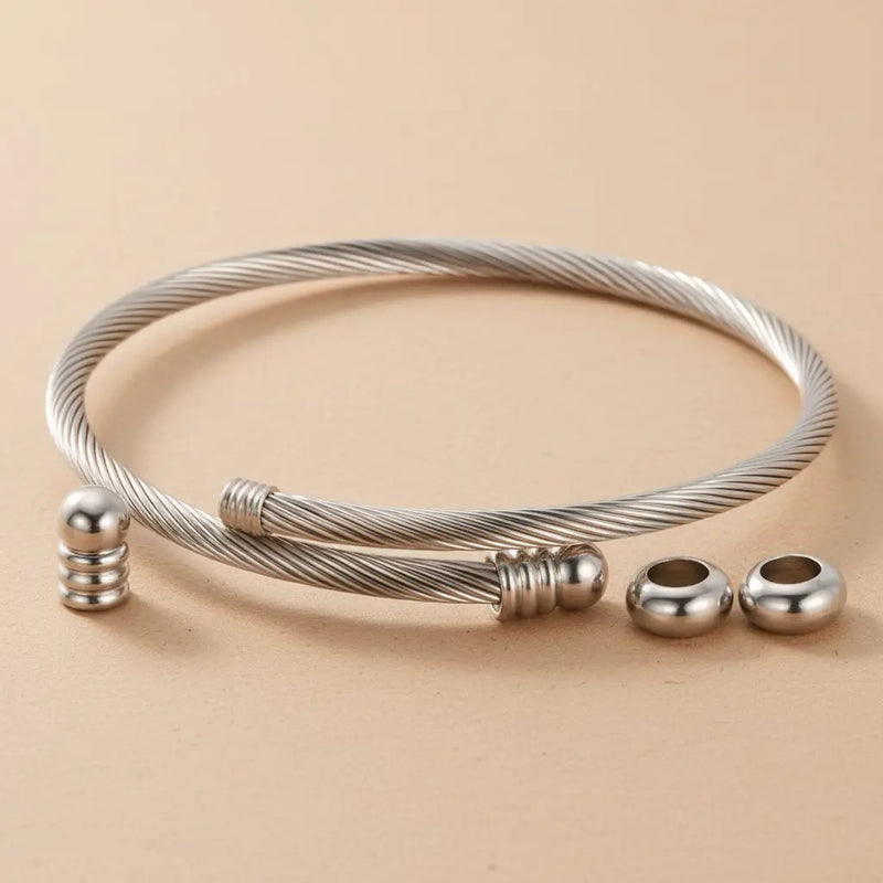 Mila Steel Grey Wire Bracelet