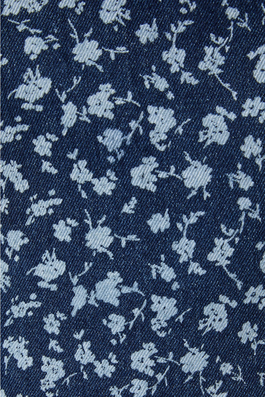 Floral Denim Mini Dress