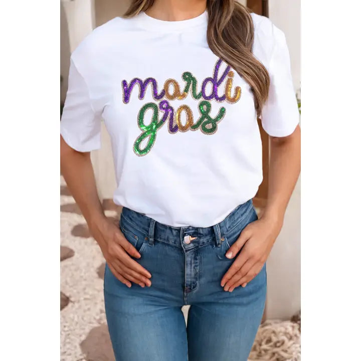 MG Sequin Letter T Shirt