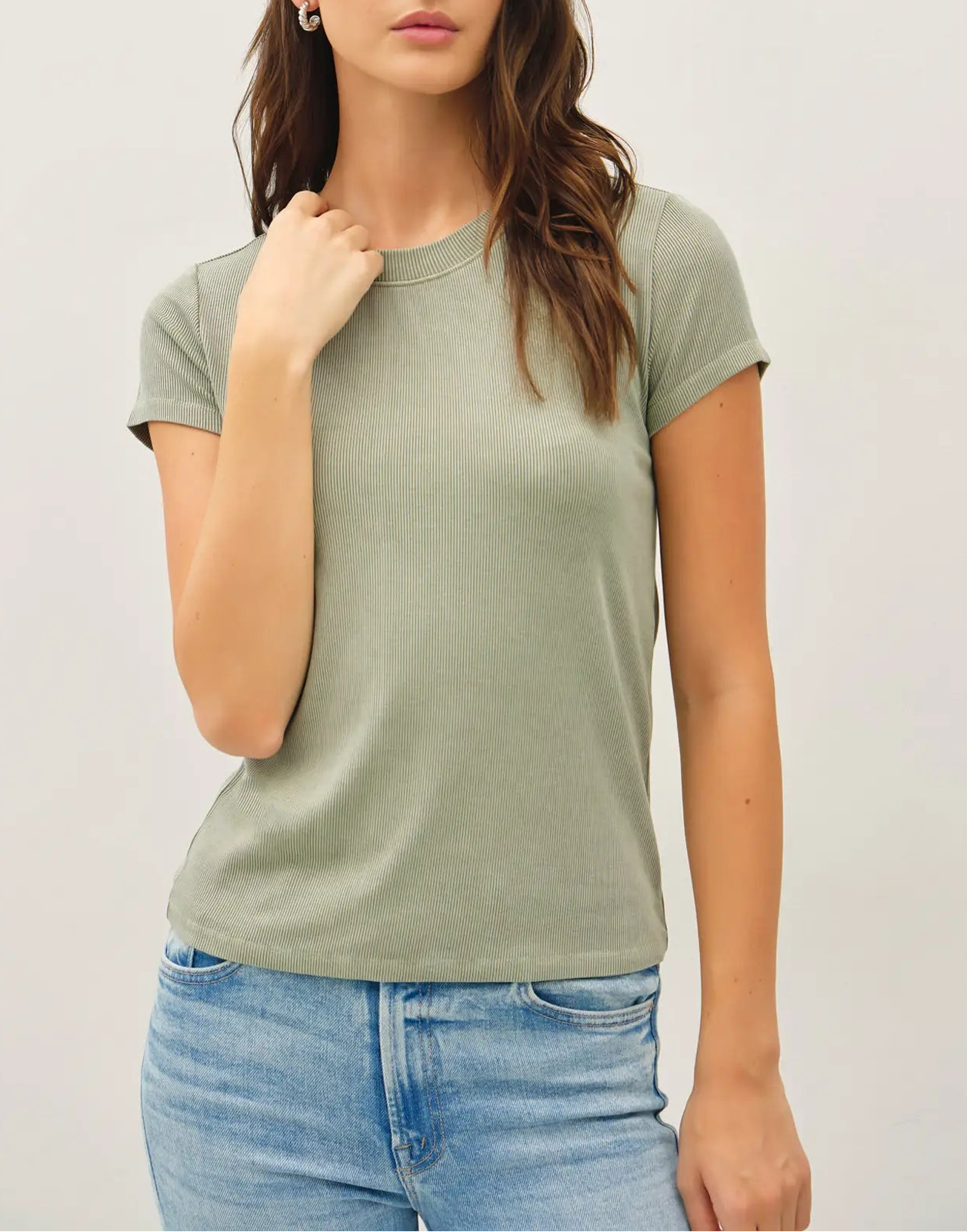 The Everyday Rib Tee Sage