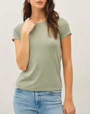 The Everyday Rib Tee Sage