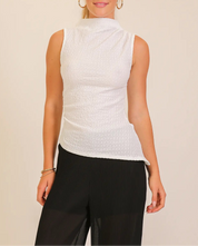 The Camille Asymmetrical Top White