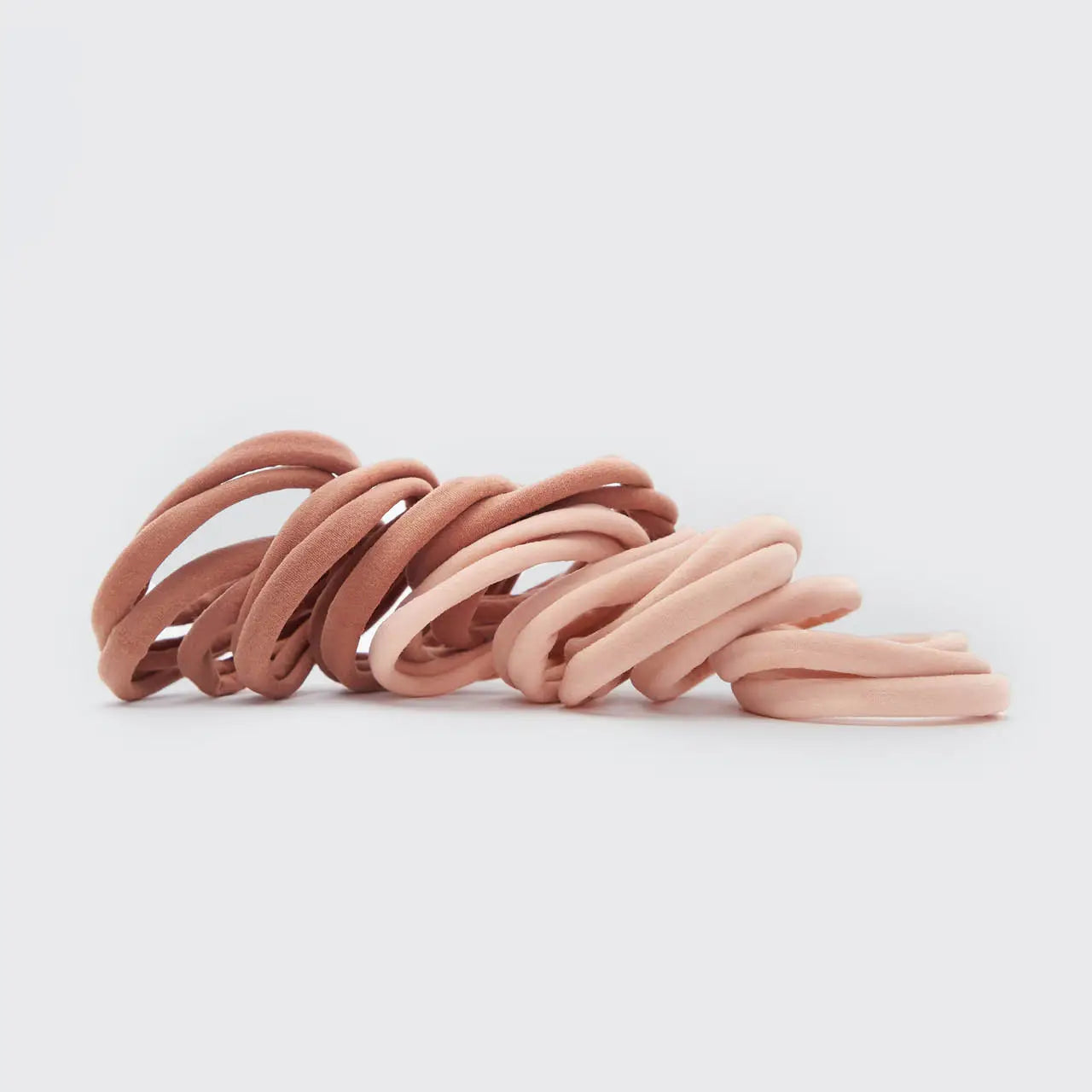 Nylon Blush Hair Ties 20pc