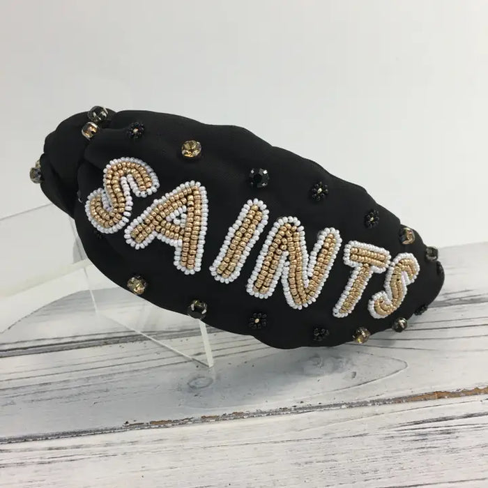 Black & Gold Game Day Headband