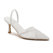 Nova Mesh Point Heels White