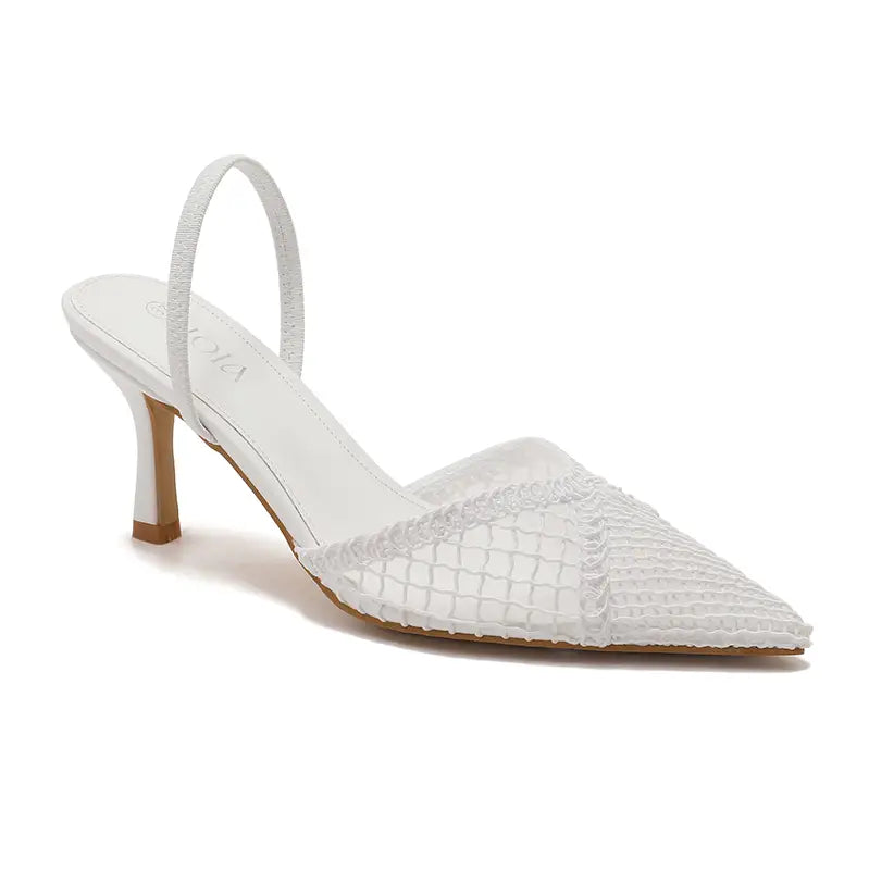 Nova Mesh Point Heels White