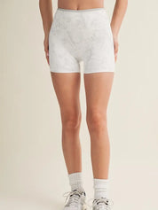 Layered Luxe Biker Shorts Camo