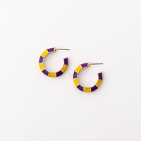 Ashlynn Purple & Gold Earrings