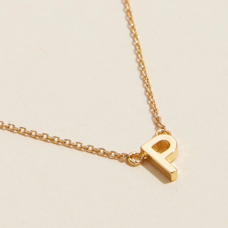 Gold Dipped Initial Letter Necklace