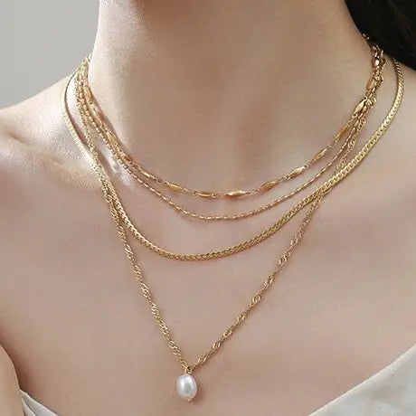 Layered Pearl Necklace