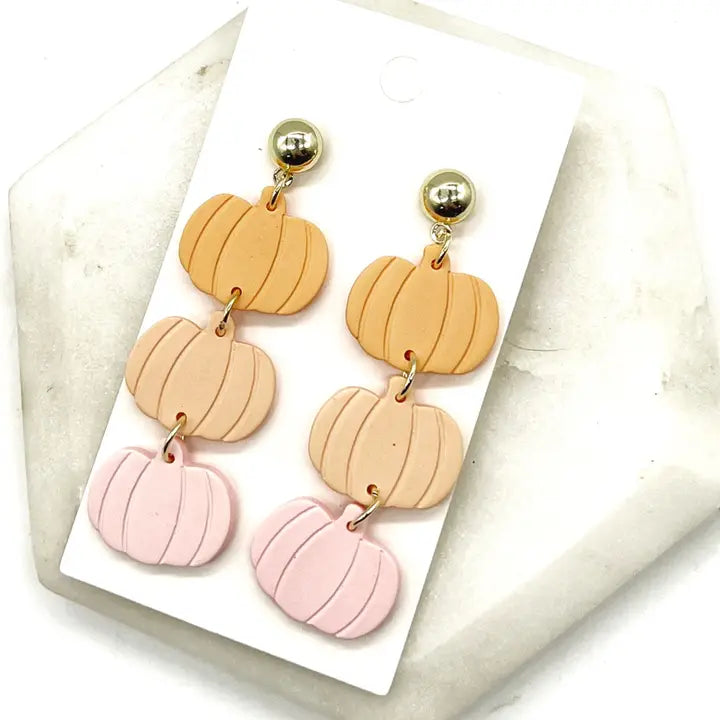 Pumpkin Ombre Acrylic Earrings