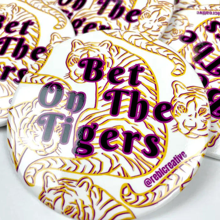 Bet On The Tigers Large Button
