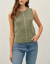 Olive You Sweater Vest Top