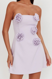 Lavender Bloom Mini Dress
