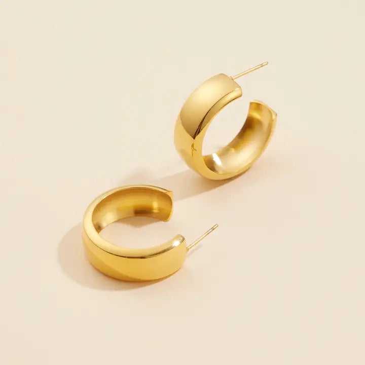 Madison Gold Dipped Hoop Earrings