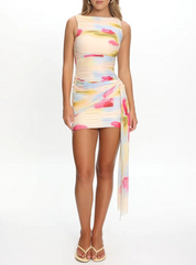 Celeste Watercolor Mini Dres