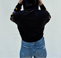 Mardi Explosion Crop Hoodie