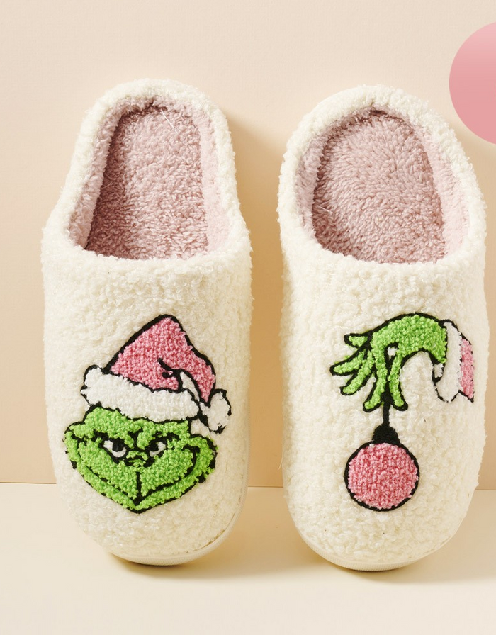 Grinch Christmas Slippers