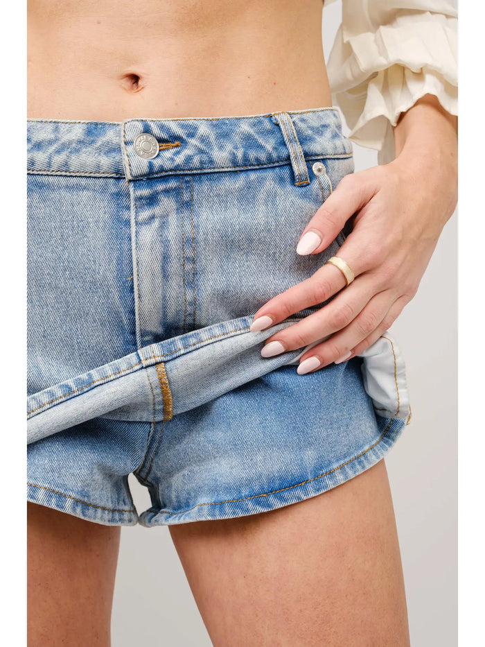 Cameron Light Wash Mini Skort