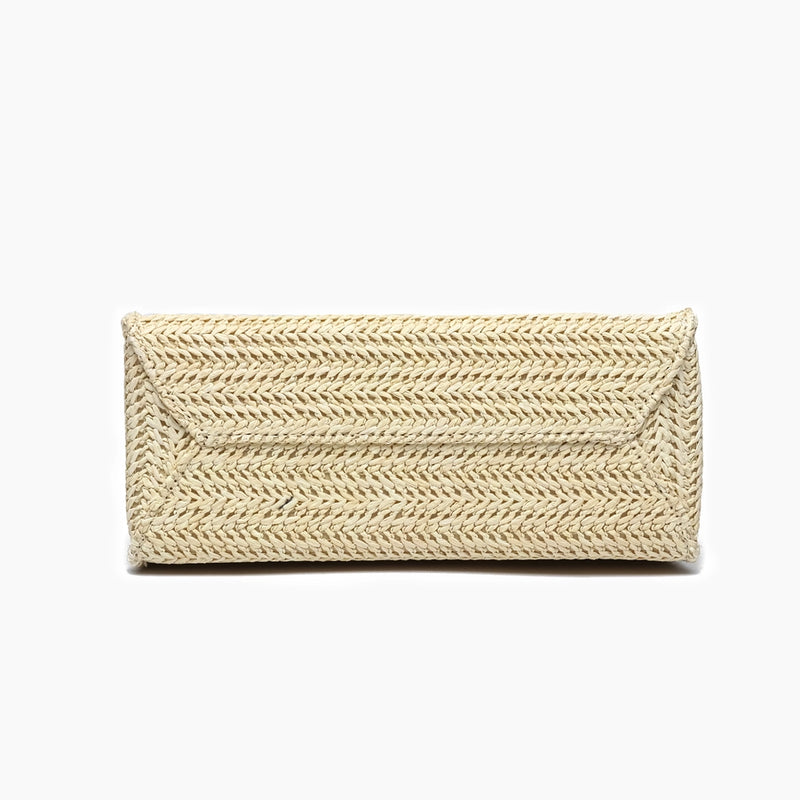 Sunny Straw Overflap Crossbody Bag