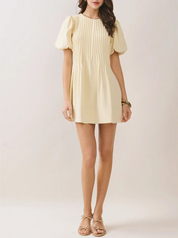 Sunshine Pleated A-Line Dress