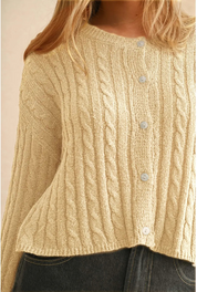 Breezy Days Cable Knit Cardigan